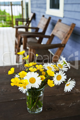 Wildflowers bouquet at cottage