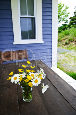 Wildflowers bouquet at cottage