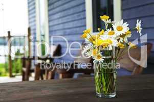 Wildflowers bouquet at cottage