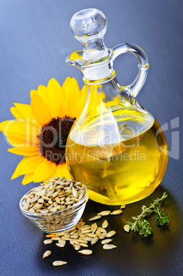 Sunflower oil bottle
