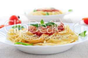 Pasta and tomato sauce