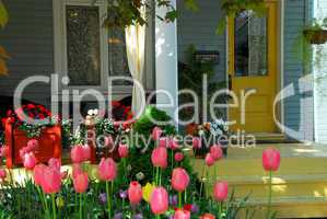 House porch with flowers