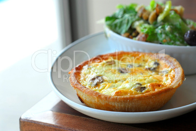 Quiche and salad