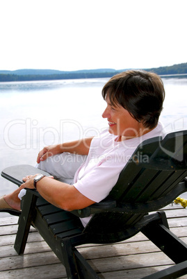Mature woman relax