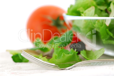 Baby greens and tomatoes