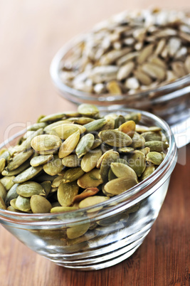 Pumpkin and sunflower seeds