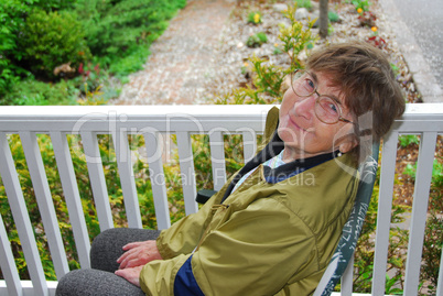 Senior woman smiling