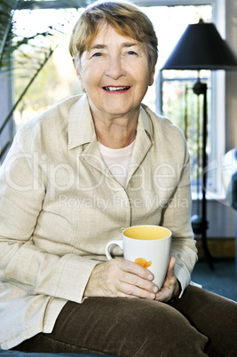 Elderly woman relaxing