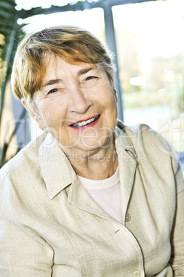 Elderly woman smiling