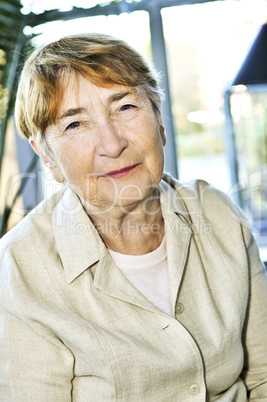 Elderly woman smiling