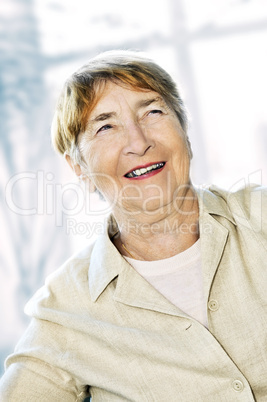 Elderly woman smiling