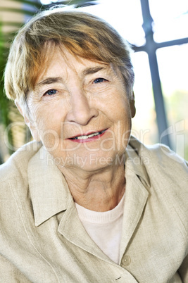 Elderly woman smiling