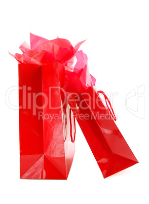 Red shopping bags