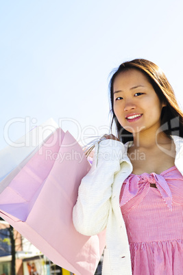 Asian woman shopping