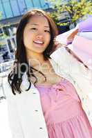 Asian woman shopping