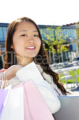 Asian woman shopping