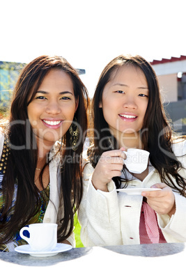 Girlfriends having coffee