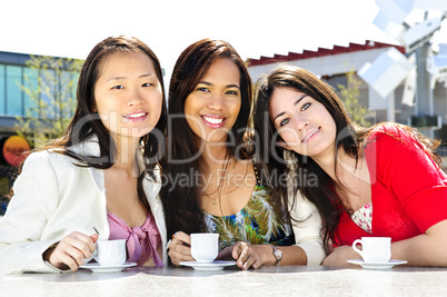 Girlfriends having coffee