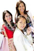 Young girlfriends shopping