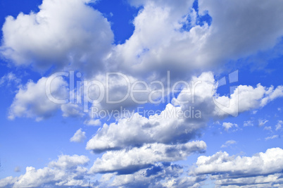 Blue sky with white clouds