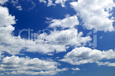 Blue sky with white clouds