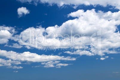 Blue sky with white clouds