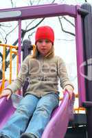 Girl slide playground