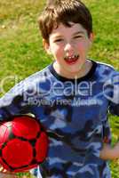 Boy with soccer ball