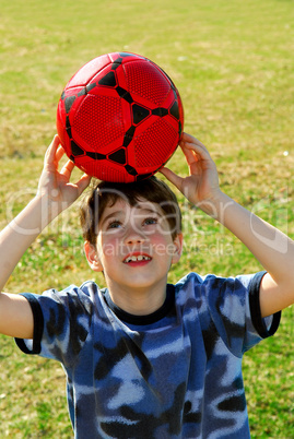 Boy with soccer ball