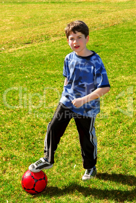 Boy with soccer ball