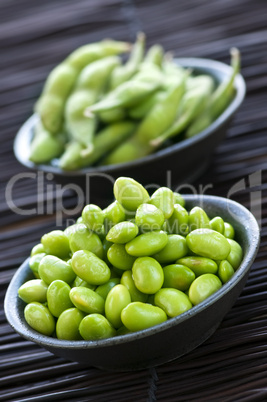 Soy beans in bowls