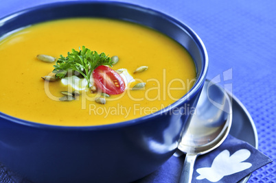 Pumpkin or squash soup