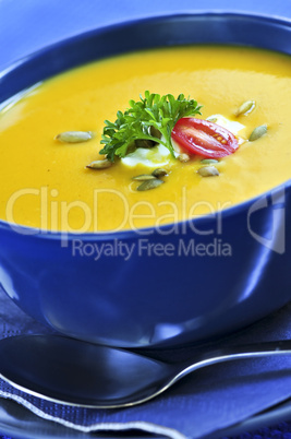 Pumpkin or squash soup