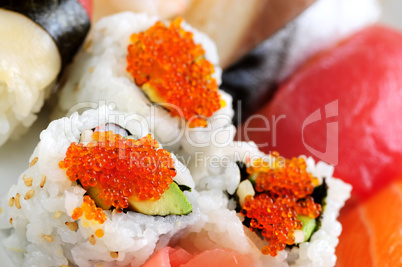 Sushi and california rolls