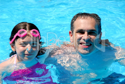 Father daughter pool