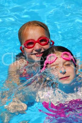 Two girls pool