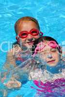 Two girls pool
