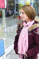 Teenage girl shopping