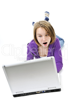 Girl with computer