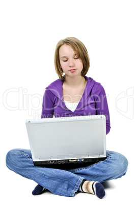 Girl with computer