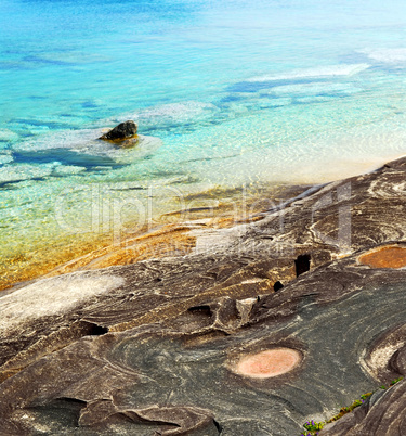Rocks and clear water background