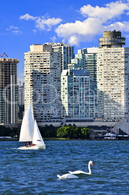 Sailing in Toronto harbor