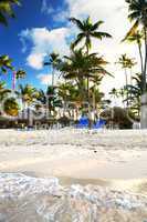 Sandy beach of tropical resort