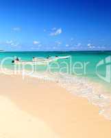 Fishing boats in Caribbean sea