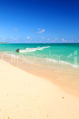 Fishing boats in Caribbean sea