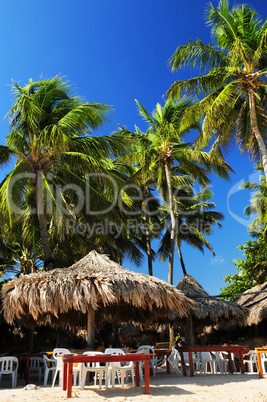 Restaurant on tropical beach