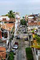 City street in Puerto Vallarta, Mexico