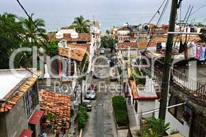 City street in Puerto Vallarta, Mexico