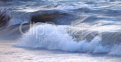 Wave in stormy ocean