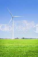 Wind turbine in field